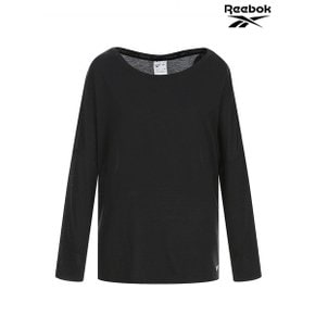 여성 트레이닝 블랙 긴소매 티셔츠 WOR SUPREMIUM LONG SLEEVE RETS1F371BK_P332924593