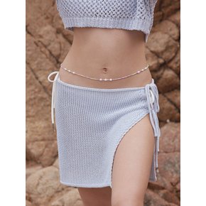 Sky Blue Cover Up Knit Skirt