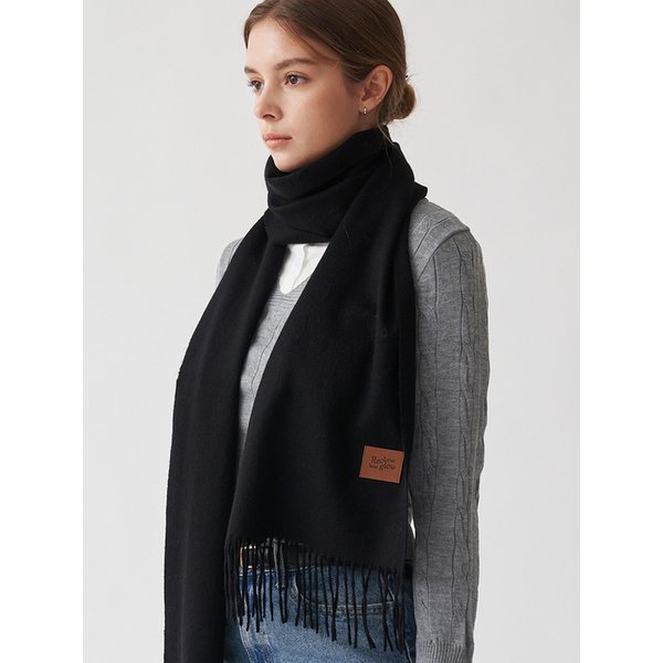 캐시미어 100% 머플러 블랙