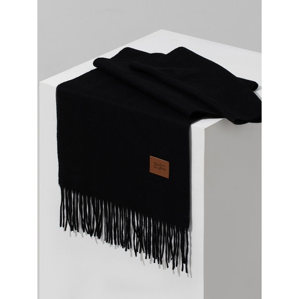 캐시미어 100% 머플러 블랙