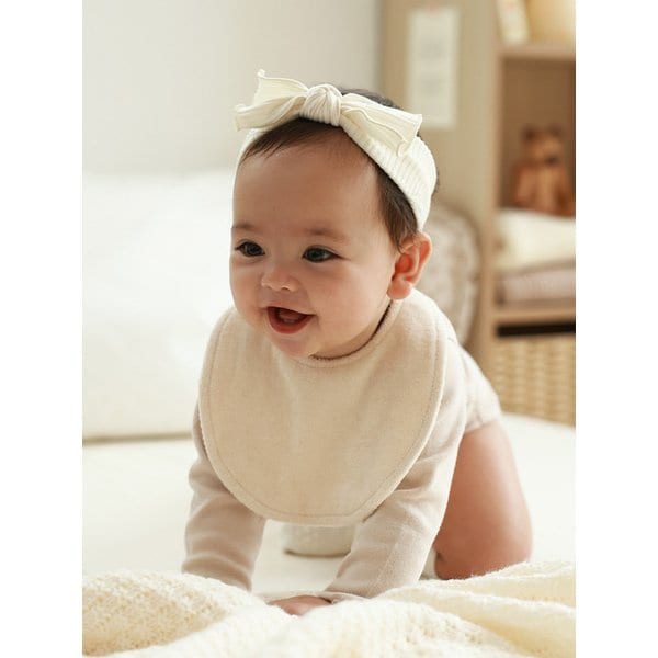 라운드 턱받이 양면 테리 거즈 빕 3종세트 / Cset 2size