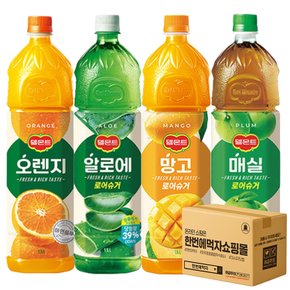 주스 1.5L 4종 각 1개씩 / 오렌지 + 알로에 + 망고 + 매실 / 총 4페트