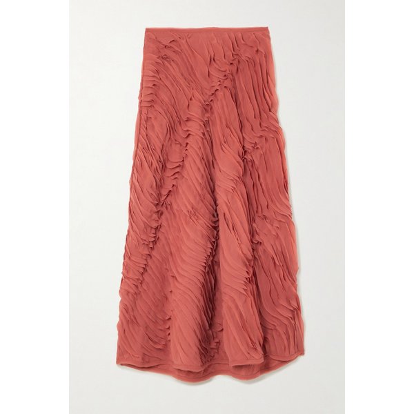 아미코 러플 시폰 미디 스커트 46376663162988217