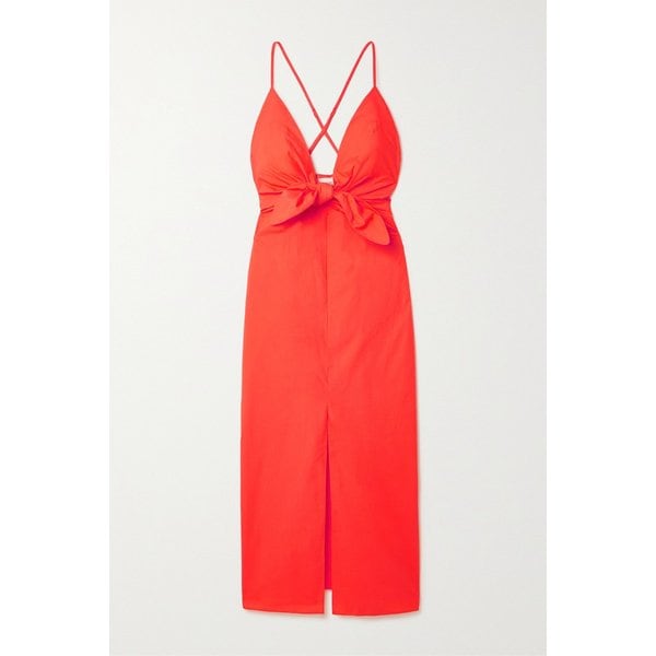 마라 호프만 롤리타 타이 프런트  코튼 포플린 드레스 레드 32027475399326757