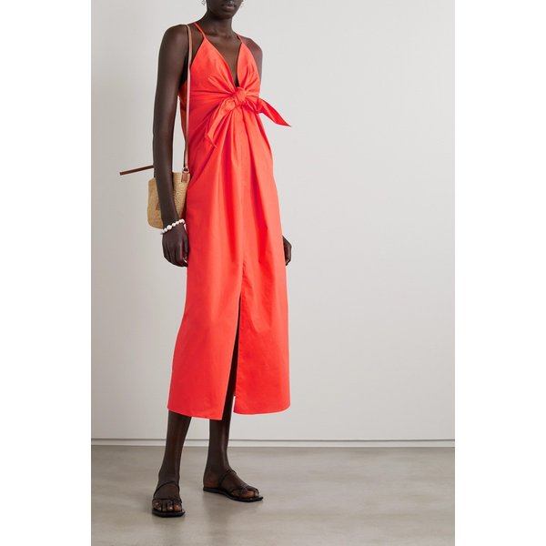 마라 호프만 롤리타 타이 프런트  코튼 포플린 드레스 레드 32027475399326757