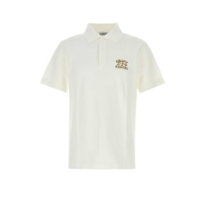 버버리 Polo in piquet bianco  8104858 B7078