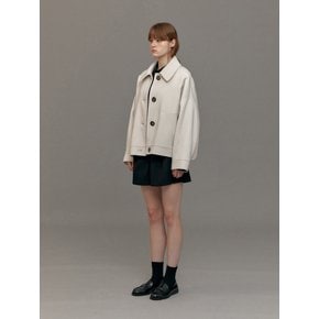 WOOL HANDMADE SHORT COAT (VANILLA)