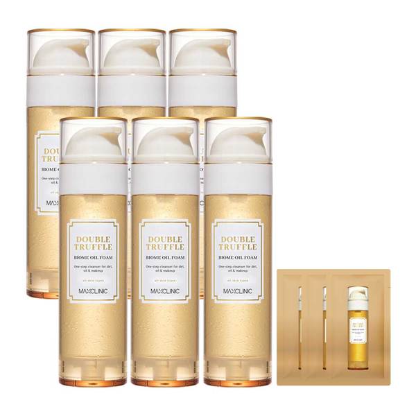 [홈쇼핑 최신상] 맥스클리닉 오일 폼 클렌징 더블 트러플 바이옴 110g 6개+샘플3개