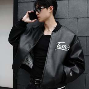 [단독][SHINSEGAE X TBD] VARCITY BOMBER JACKET ALL BLACK