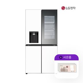 얼음정수기냉장고 엘지오브제 820L 크림화이트 W824GWW472S 월135000원 5년약정