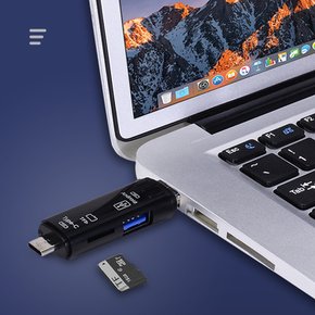 OTG 변환 젠더 USB OTG 리더기 케이블 연결 C타입 TF SD카드 호환 멀티 리더기