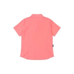 [온오프골프웨어] 여성 우븐 반팔 티셔츠 OF9304LA_PINK