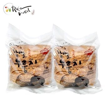 라이스웰 황동판에 구운 찹쌀누룽지1kg x 2봉, 총 2kg