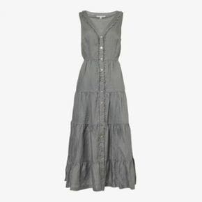 5471660 HEIDI KLEIN Lake Maggiore V-neck linen midi dress