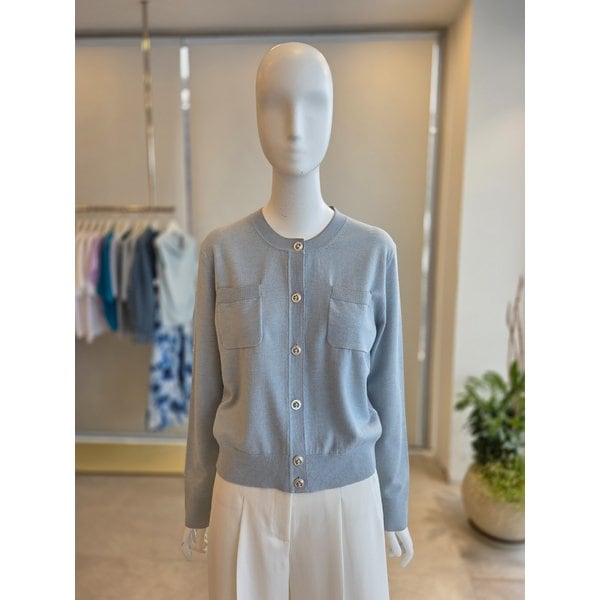 [여주점] [더 아이잗] 여성 글리터 라인 라운드넥 가디건 (IS3M1CD701)