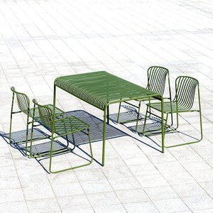 에이비퍼니쳐 코나 빅 철제 야외테이블세트 카페 정원 테라스 야외용 사각 테이블 4인