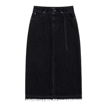 LEE 데님 맥시 스커트 블랙 LE2503SR72BK