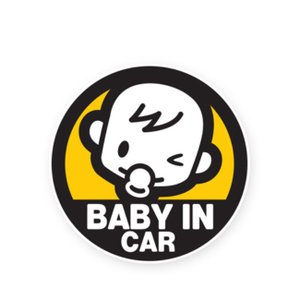  자동차스티커 BABY IN CAR 베이비 아기 쪽쪽이 (10cmX10cm)