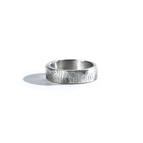 SEWN SWEN SILVER SCRATCH X HAMMER COMBINATION RING