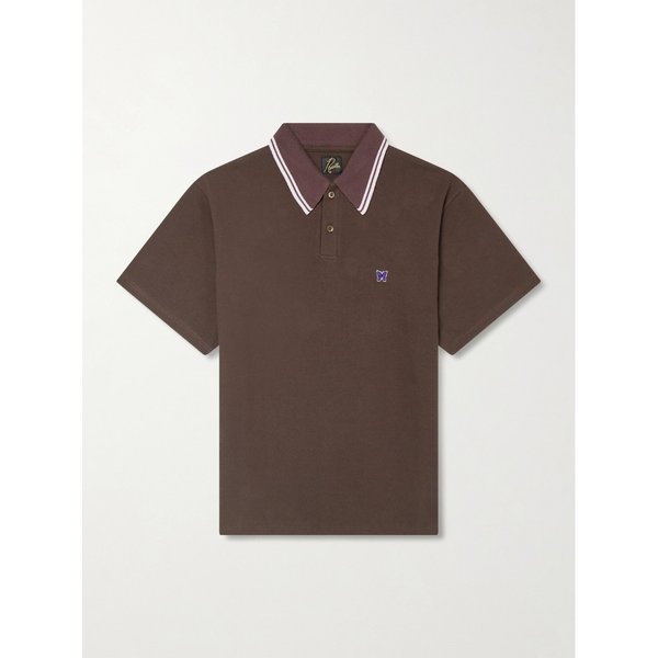 로고 아플리케 코튼 피케 폴로 티셔츠 46376663162963019