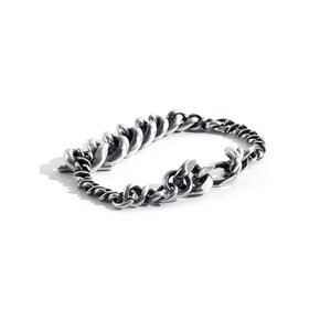 SILVER MIXED BUILD UP CHAIN BRACELET