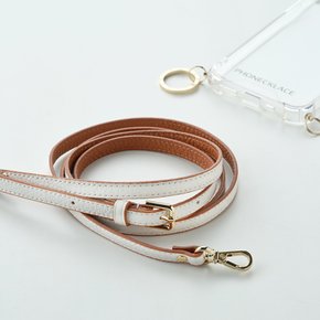 White/Caramel Combl Leather Strap