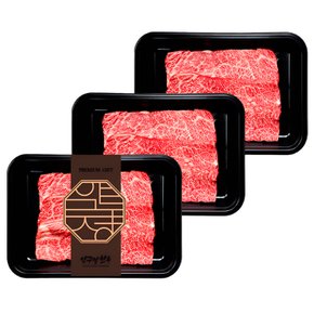 [냉장] 1++등급 한우 살치살 200g+200g+200g 대용량팩 투뿔한우 구이용 꽃살치 소고기 (근내지방도 7이상)