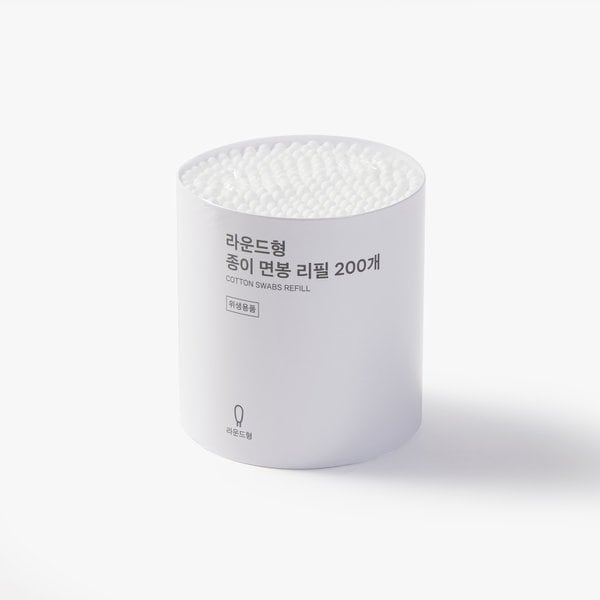 라운드형 종이 면봉 리필 200개 J83N904012100