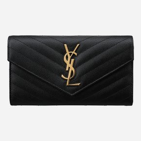 [시흥점] 6S 372264 BOW01 1000 모노그램 플랩 장지갑 골드 블랙