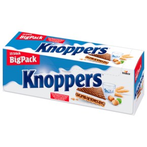 크노퍼스 Knoppers 빅팩 헤이즐넛 웨이퍼 15개입 375g