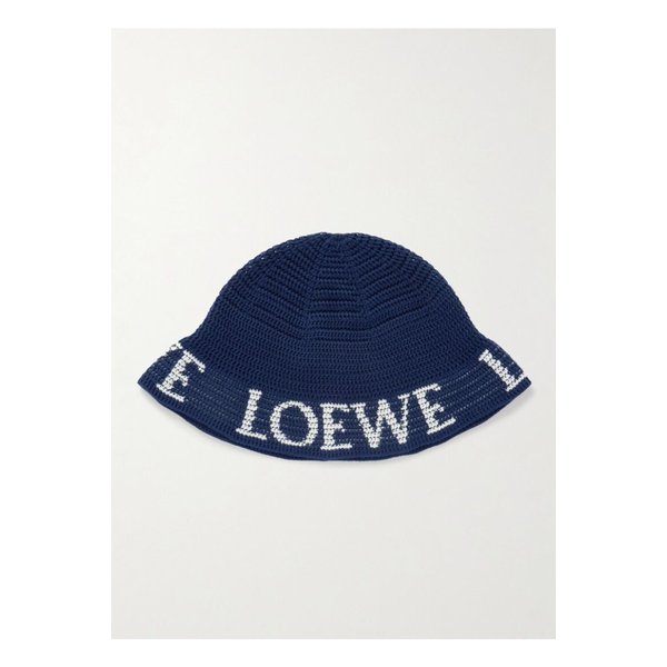 파울라 이비자 코튼 혼방 자카드 버킷 햇 네이비 46376663162835476