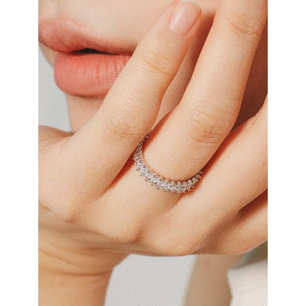 바게트 컷 가드링 반지