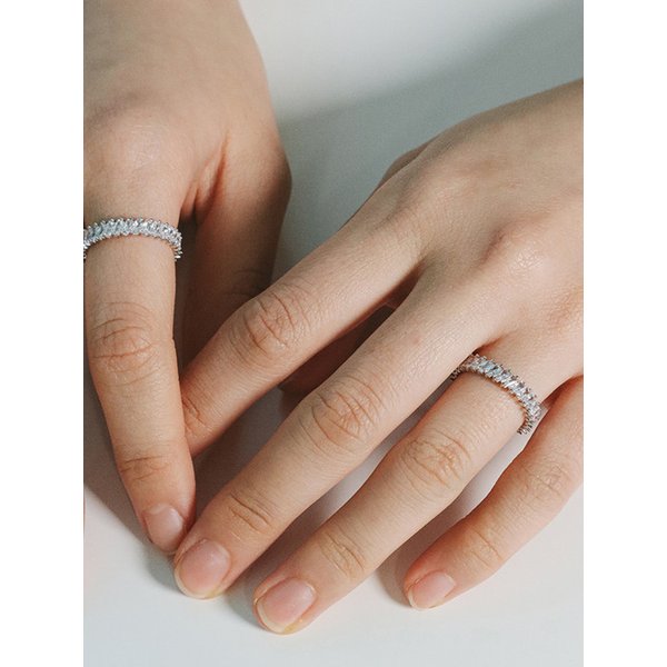 바게트 컷 가드링 반지