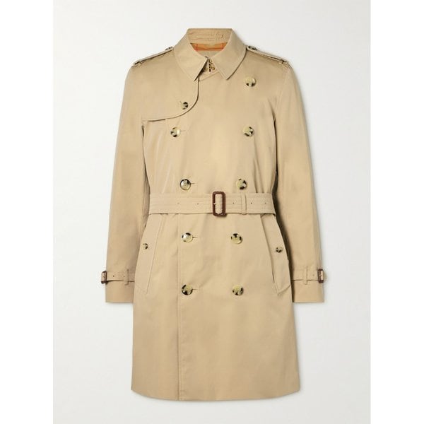 켄싱턴 벨티드 더블브레스트 코튼 개버딘 트렌치 코트 1647597315508317