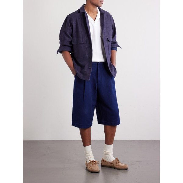 블루블루재팬 와이드 플리츠 사시코 코튼 쇼츠 46376663162963355