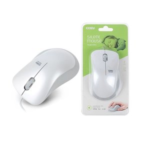 W 코시 저소음 유선 마우스 도서관 사무실용 3버튼 (M3052)