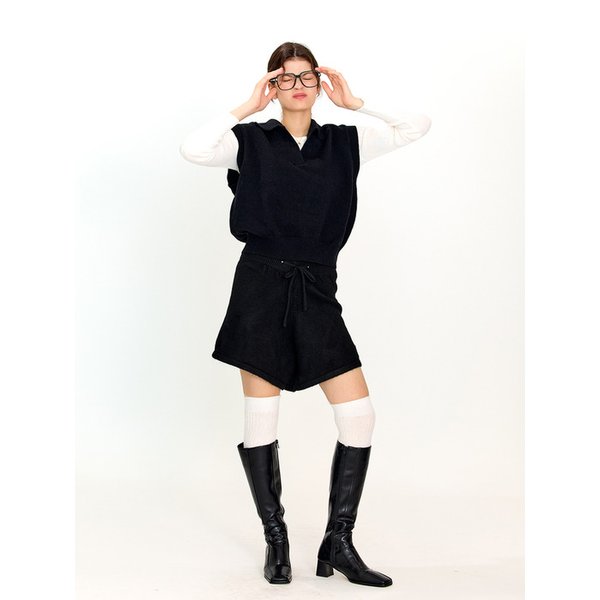 AR_Stand collar knit vest_5color