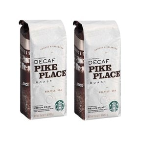 Starbucks2개X  스타벅스  디카페인  파이크  플레이스  미디움  로스트  커피  원두  453g