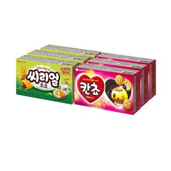  롯데제과 칸쵸 54g 8입 + 씨리얼 42g 8입