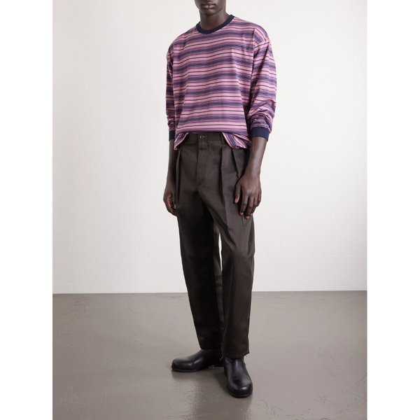 로고 아플리케 스트라이프 코튼 저지 티셔츠 46376663163041781