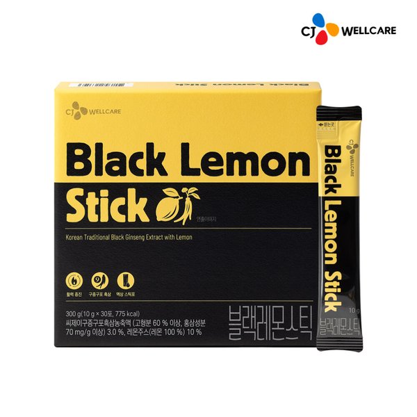 [CJ공식] 한뿌리 블랙레몬스틱 30포 1박스