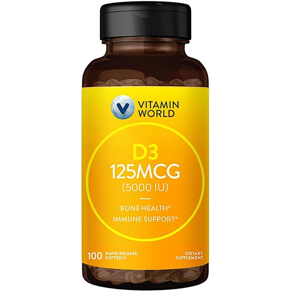 비타민월드 비타민D3 Vitamin D3 5000IU 100정