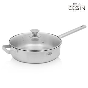 CESSIN 5PLY 통5중 스텐냄비 인덕션겸용 편수 점보 소테팬 28cm