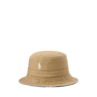 폴로 랄프 로렌 남성 리버시블 트윌 플란넬 버킷 햇(MAPOHGS0J422385999)