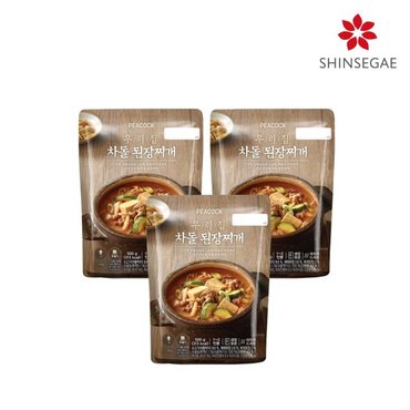 신세계 [피코크] 우리집 차돌된장찌개 500g x 3팩