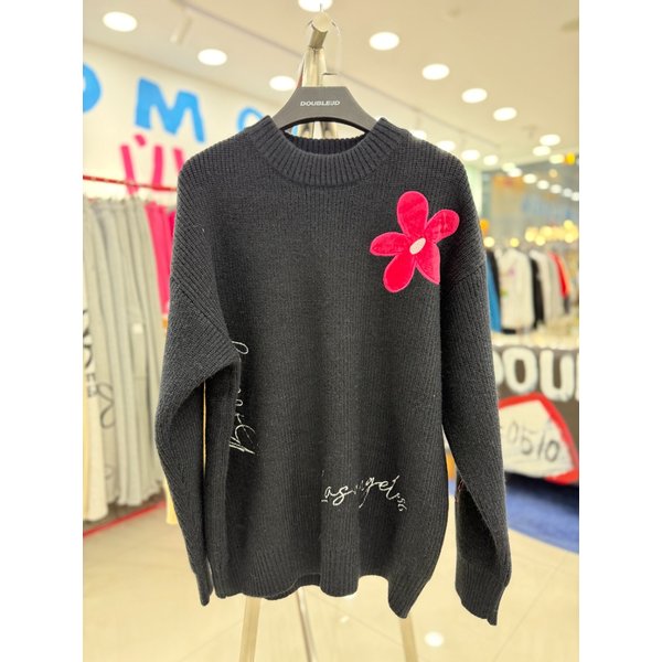 [여주점] 남여공용,플라워니트, 블랙JGZZ51B03