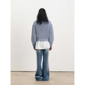 TFS COLOR BLENDED KNIT CADIGAN_2COLORS