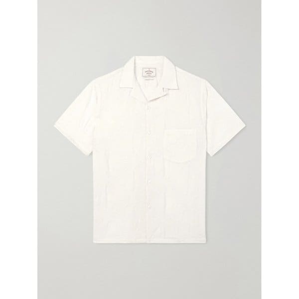 포르투기스 플란넬 듀크 컨버터블 칼라 자수 코튼 블렌드 셔츠 46376663163010608