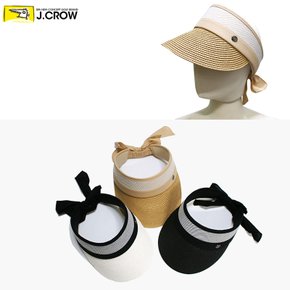 경쾌한 스트라이프 리본장식 지사 썬캡 (JCCS-SRP21C22)