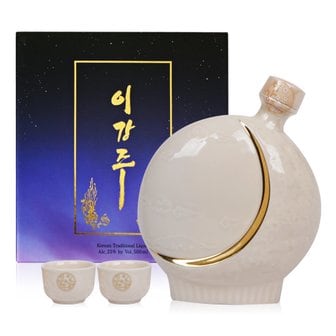  전주이강주 초승달 선물세트 25도 500ml 잔2  리큐르